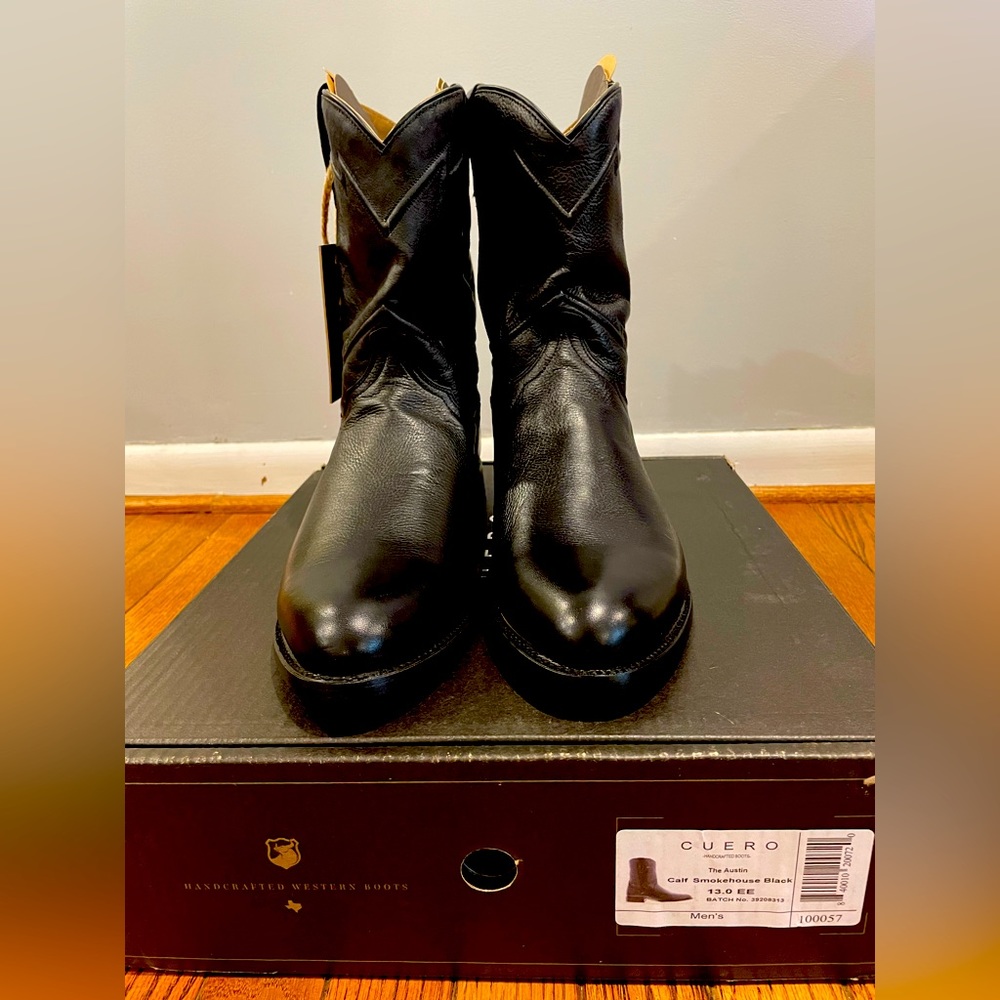 Men’s Cuero Black Leather Boots